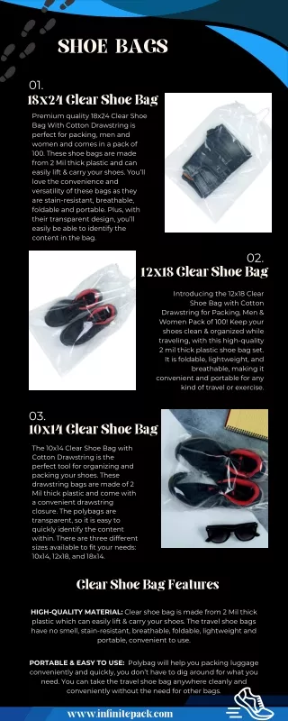 SHOE BAGS CLEAR