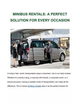 MINIBUS RENTALS_ A PERFECT SOLUTION FOR EVERY OCCASION