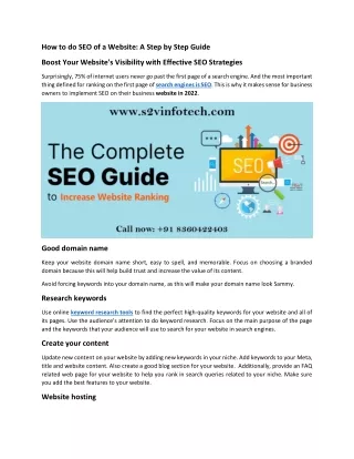 How to do SEO of a Website