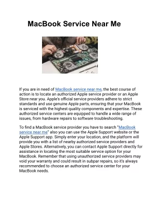 MacBook Service Near Me