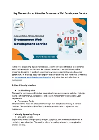 E-commerce web development service USA | XcelTec