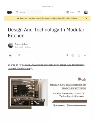 Design And Technology In Modular Kitchen