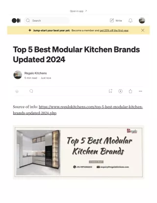 Top 5 Best Modular Kitchen Brands Updated 2024