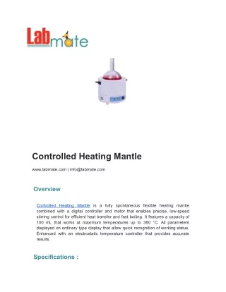 Controlled Heating Mantle