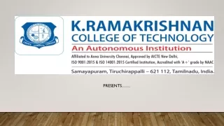 Dr. S. Kuppusamy, Executive Director at KRCT The Top College of Technology