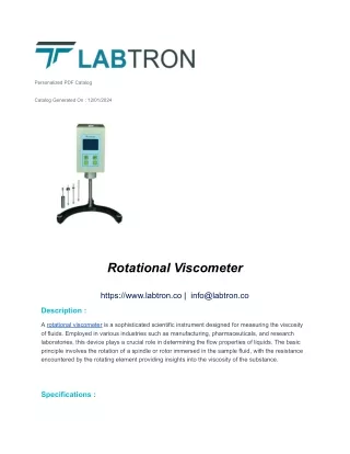 Rotational Viscometer