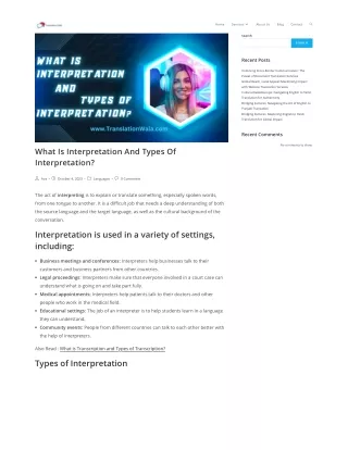What Is Interpretation And Types Of Interpretation