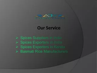 Spices Suppliers in India