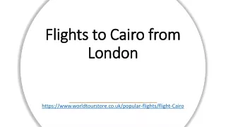 Flights to Cairo from London