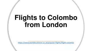 Flights to Colombo from London