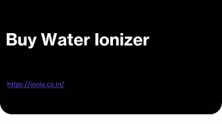 Buy Water Ionizer