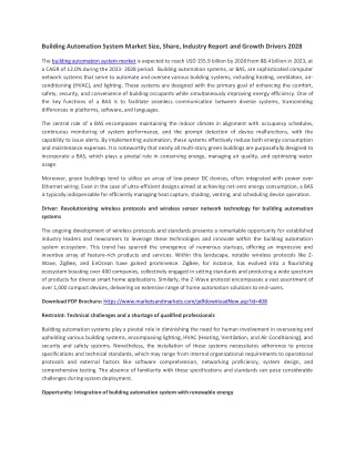Building Automation System Market