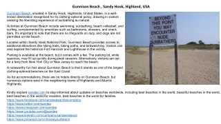 Gunnison Beach: Adventure and Serenity at Sandy Hook, NJ