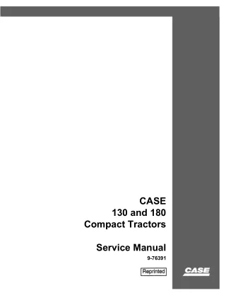 CASE 180 Compact Tractor Service Repair Manual