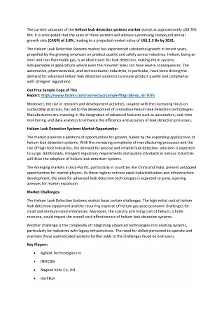 Helium Leak Detection Systems Market Revenue Share Analysis, Region & Country