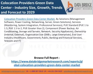 Colocation Providers Green Data Center Market