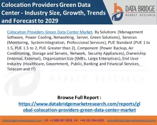 Colocation Providers Green Data Center Market