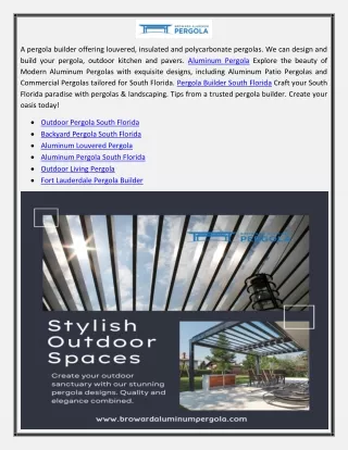 Outdoor Living Pergola