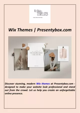 Wix Themes  Presentybox.com