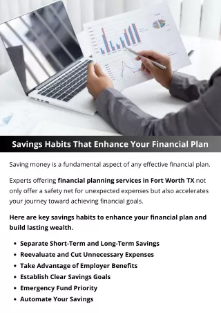 Savings Habits That Enhance Your Financial Plan
