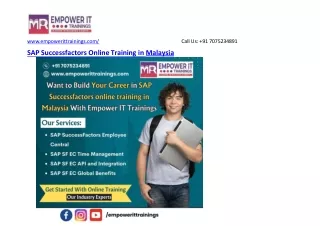 Best SAP Successfactors Online Training in Malaysia