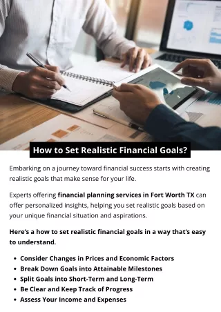 How to Set Realistic Financial Goals?