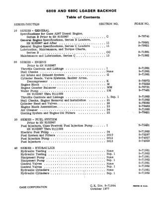 CASE 680C Loader Backhoe Service Repair Manual