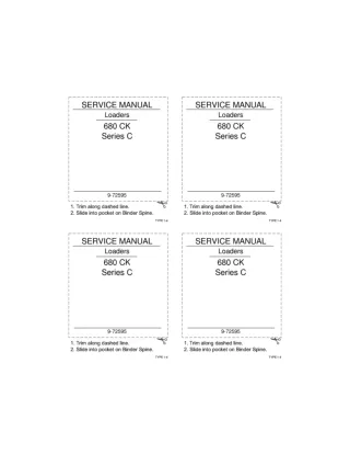 CASE 680CK Series C Loader Backhoe Service Repair Manual