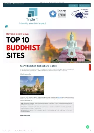 Buddhist Travel Destinations