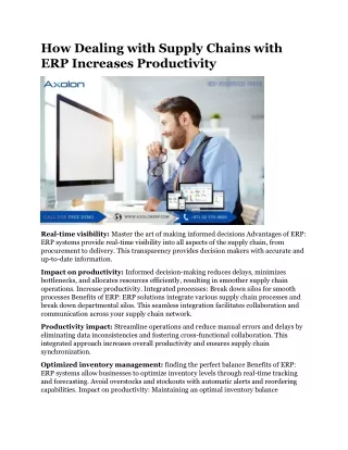 How Dealing with Supply Chains with ERP Increases Productivity