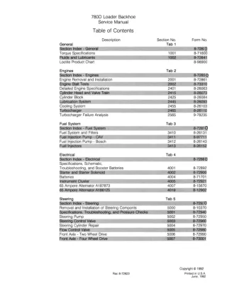 CASE 780D Loader Backhoe Service Repair Manual