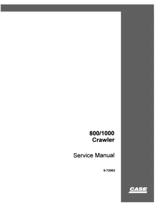 CASE 800 Crawler Dozer Service Repair Manual