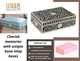 Cherish memories with unique bone inlay boxes