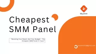 Cheapest SMM Panel