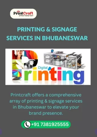 Printing & signage services in Bhubaneswar