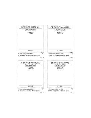 CASE 1085C Excavator Service Repair Manual