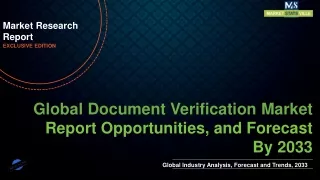 Document Verification Market will reach at a CAGR of 16.5% from to 2033