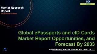 ePassports and eID Cards Market will reach at a CAGR of 21.9% from to 2033