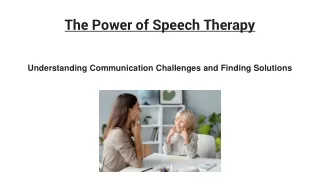 SPEECH THERAPY