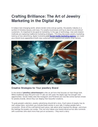Elevating Your Jewelry Brand with Smart Marketing