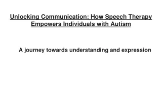 Speech Therapy for Autism