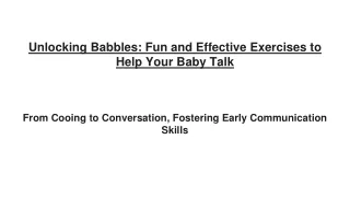 Exercises to help baby talk