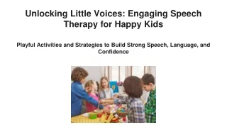 speech therapy for kids