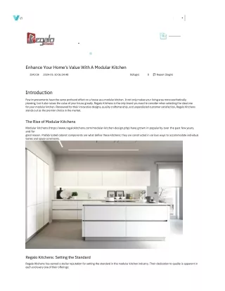 Enhance Your Home's Value With A Modular Kitchen