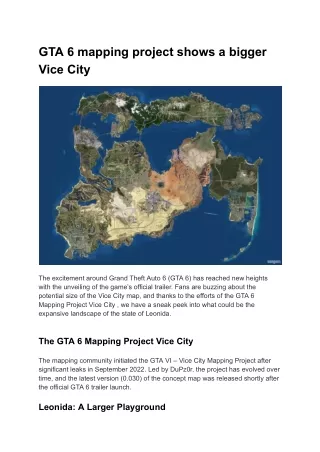 GTA 6 mapping project shows a bigger Vice City