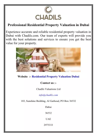 Professional Residential Property Valuation in Dubai