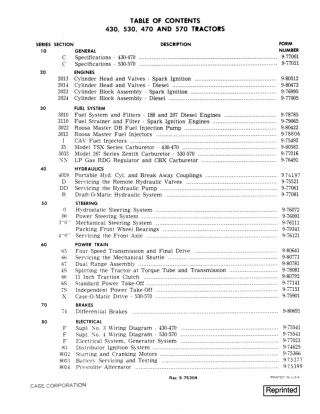 CASE IH 530 Tractor Service Repair Manual