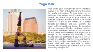 Yoga Bali