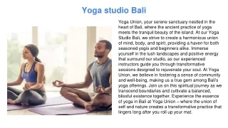 Yoga studio Bali