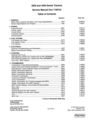 CASE IH 3230 Tractor Service Repair Manual